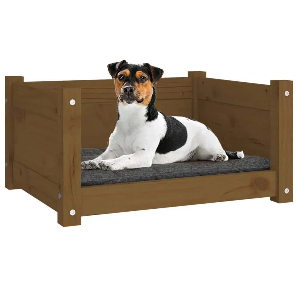 Lit pour Chien en Bois Foncé