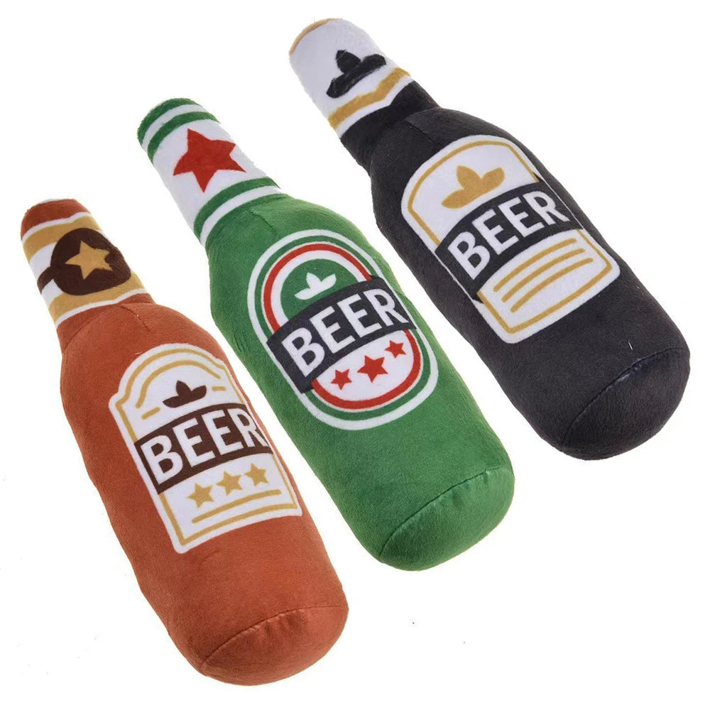 Peluche bouteille de bière pour Chien